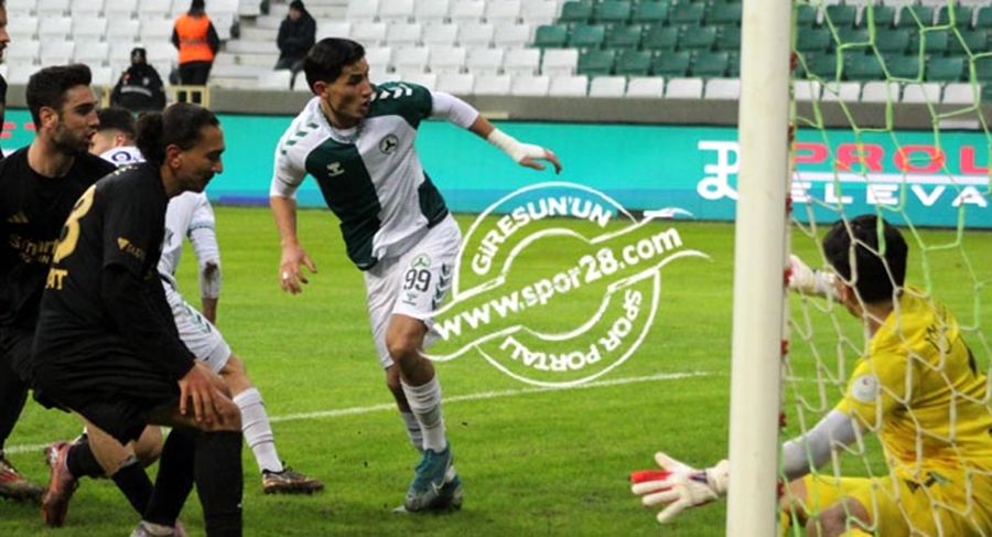 Giresunspor galibiyeti uzatmada elinden kaçırdı